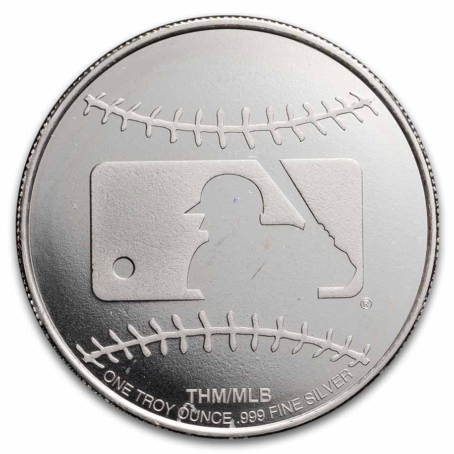 MLB Random Team 1 oz Silver Colorized Round (Abrasions)