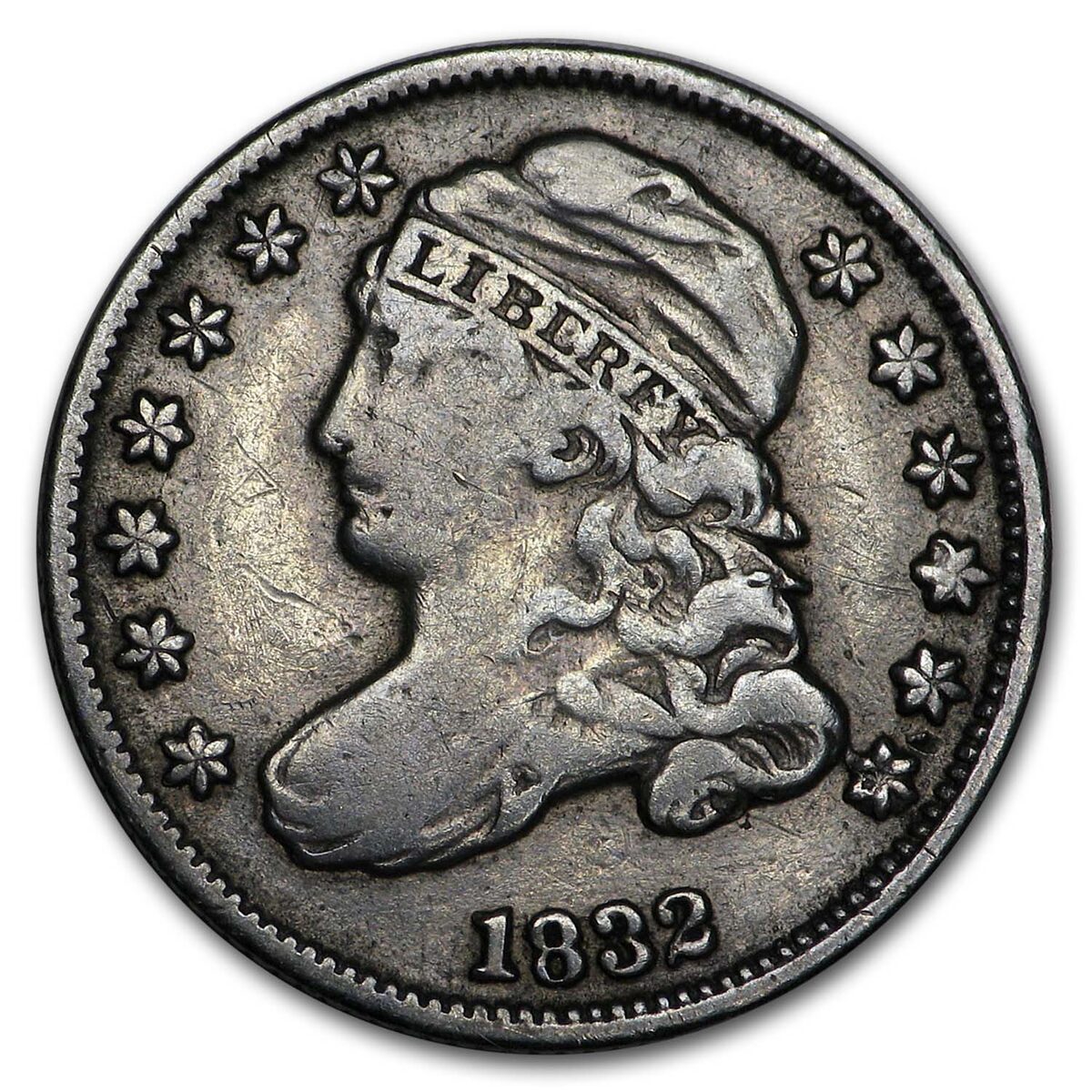 1832 Capped Bust Dime Fine