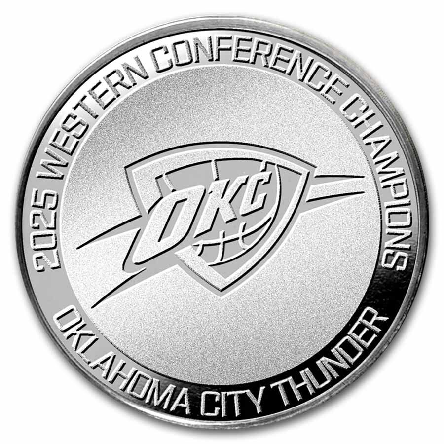 2025 NBA Western Conference Champions Oklahoma City Thunder Coin