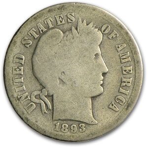 1893-S Barber Dime Good