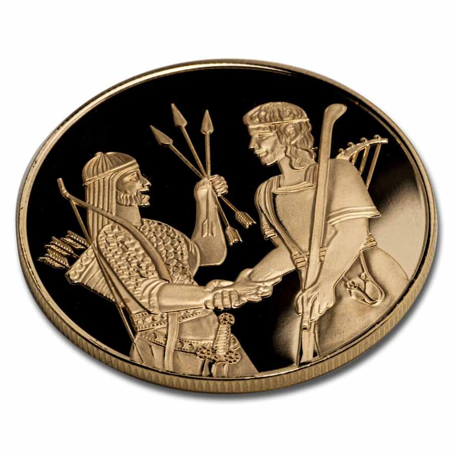 2024 Israel Proof Gold 10 Sheqalim David and Jonathan