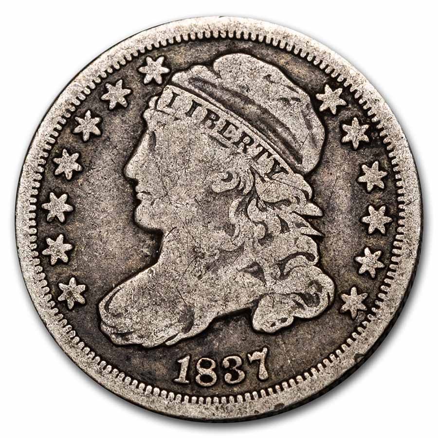 1837 Capped Bust Dime Fine