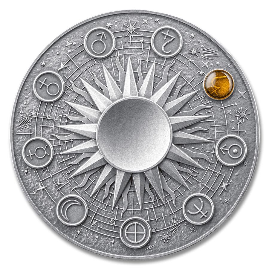 2025 Republic of Ghana 2 oz Silver Solar System: Saturn Box & COA