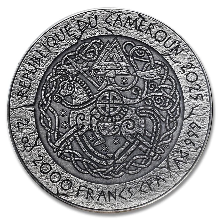 2025 Cameroon 2 oz Silver Way to Valhalla: Björn Ironside