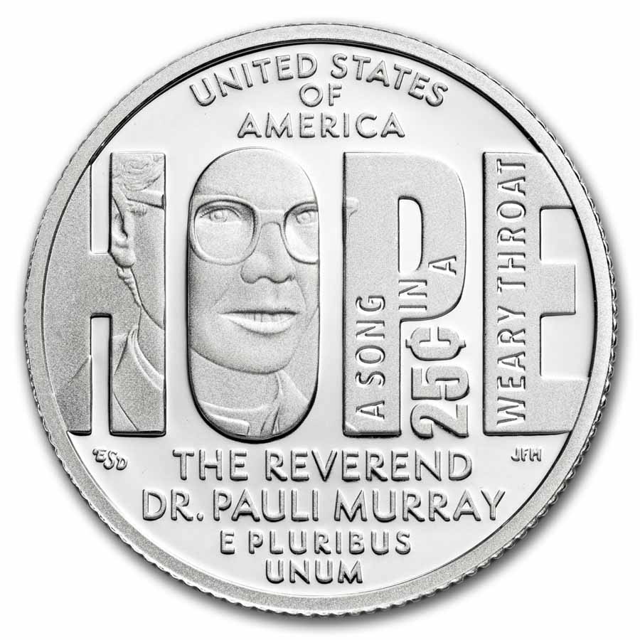 2024-S Rev. Dr. Pauli Murray Quarter Silver Proof