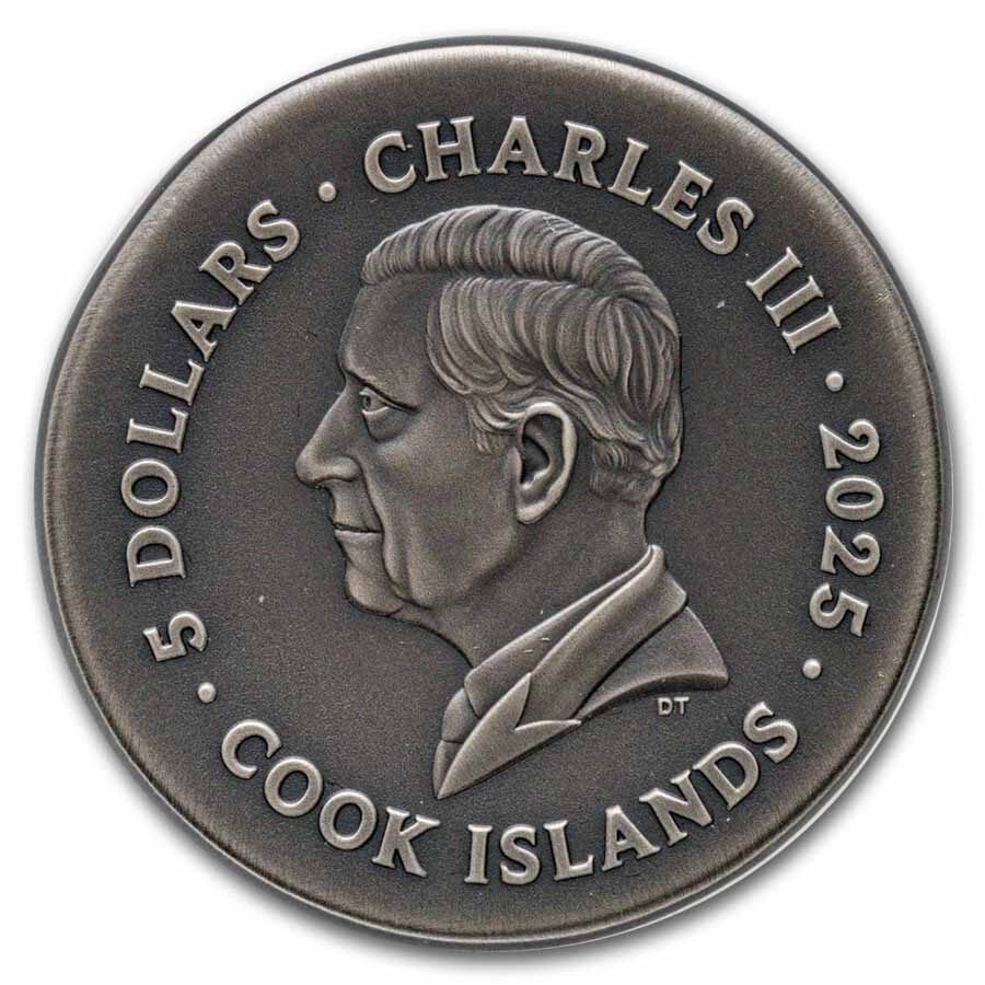 2025 Cook Islands 1 oz Silver Antique Leon (with Box & COA)