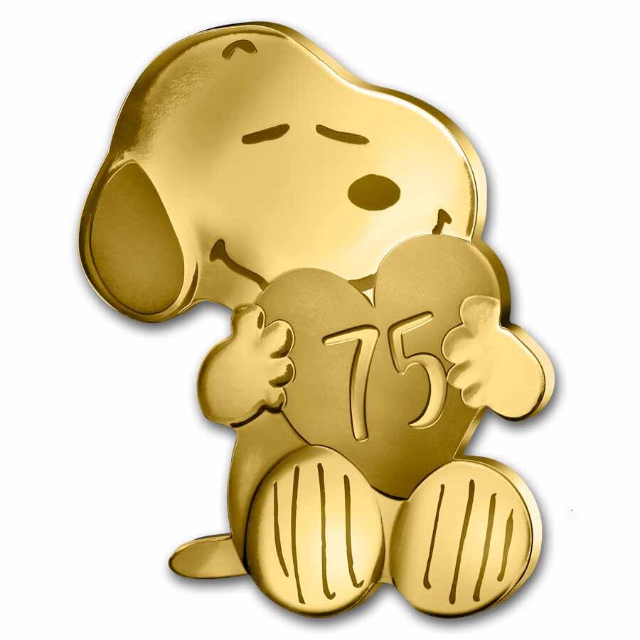 2025 1 oz Proof Gold EUR200 Snoopy Shaped 75 Years of Peanuts