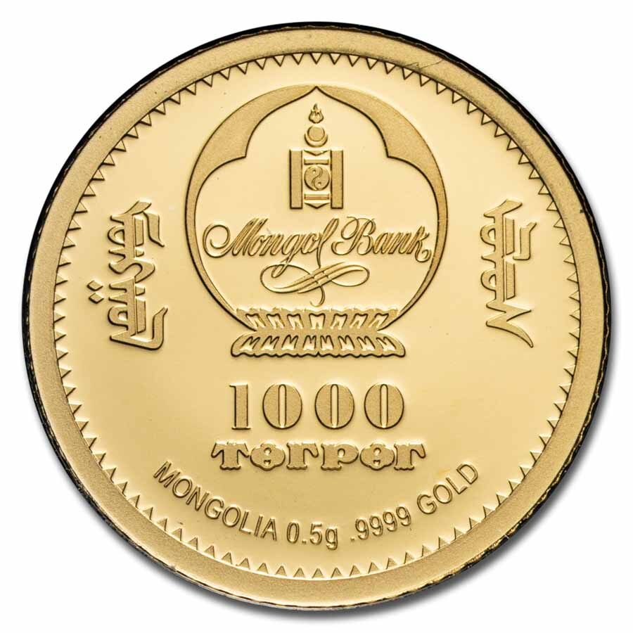 2026 Mongolia 1/2 gram Proof Gold Lunar Year of the Horse