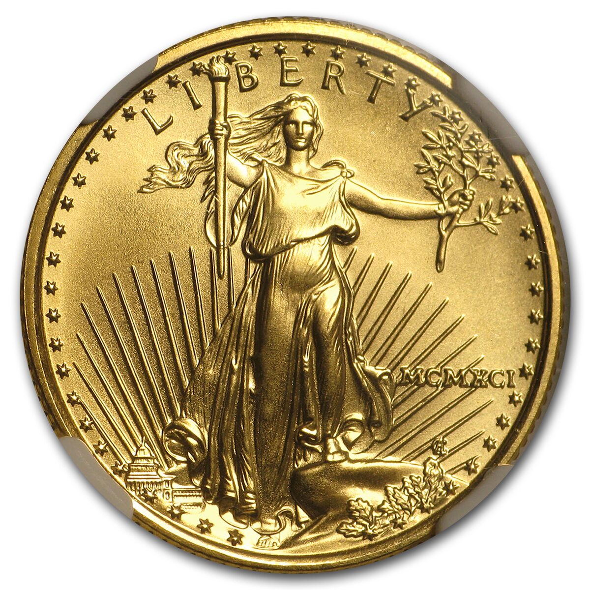 1991 1/4 oz American Gold Eagle MS-69 NGC