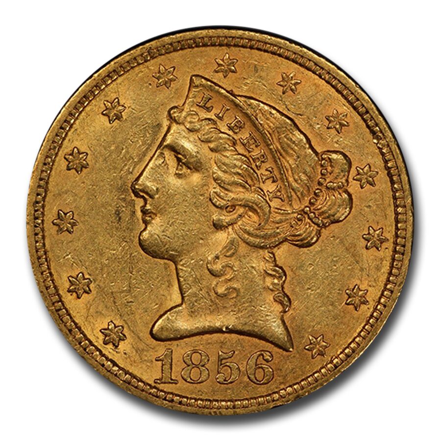 1856-S $5 Liberty Gold Half Eagle MS-61 PCGS