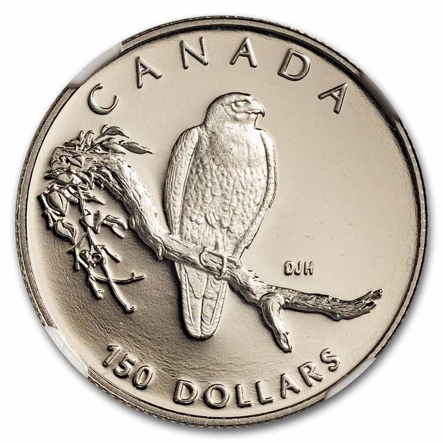 1996 Canada 1/2 oz Proof Platinum Peregrine Falcon NGC PF 69
