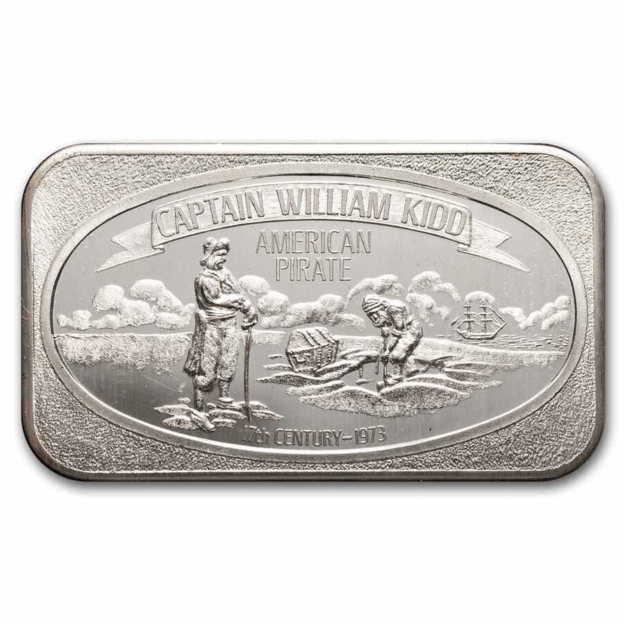 1 oz Silver Art Bar - U.S. Silver Corporation (William Kidd)