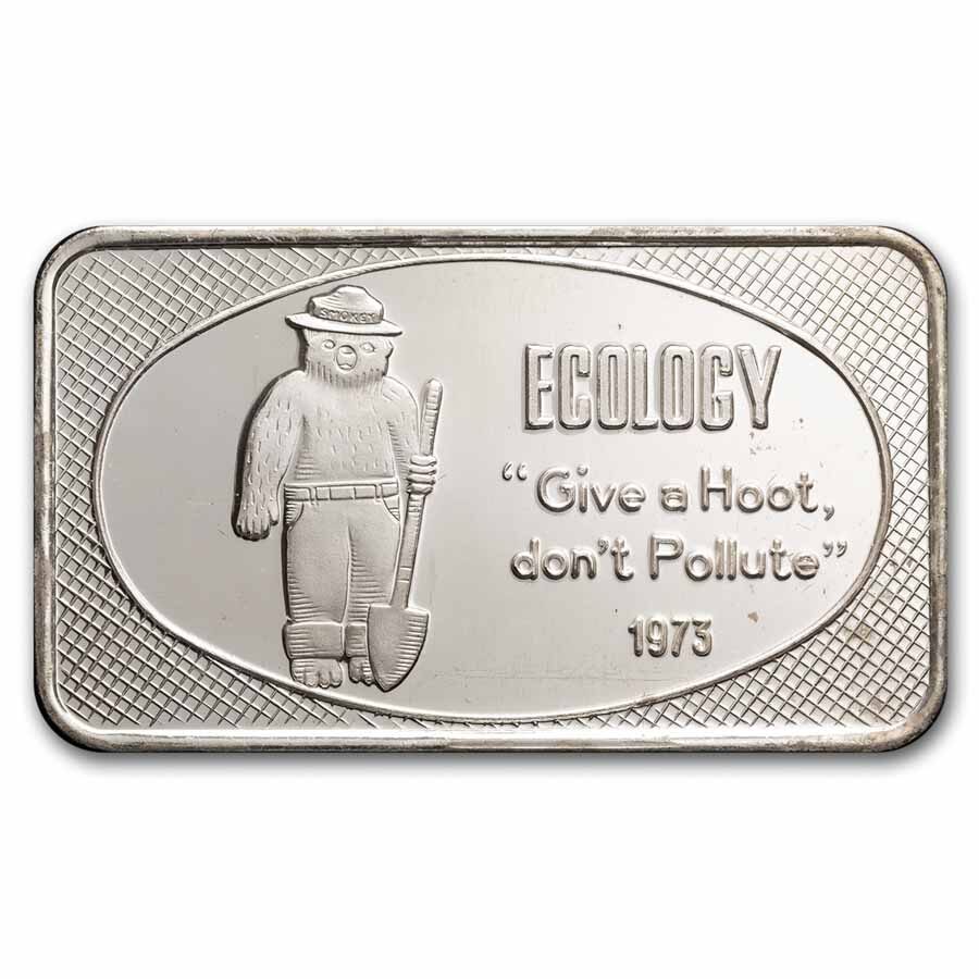 1 oz Silver Bar - Ecology Smokey the Bear