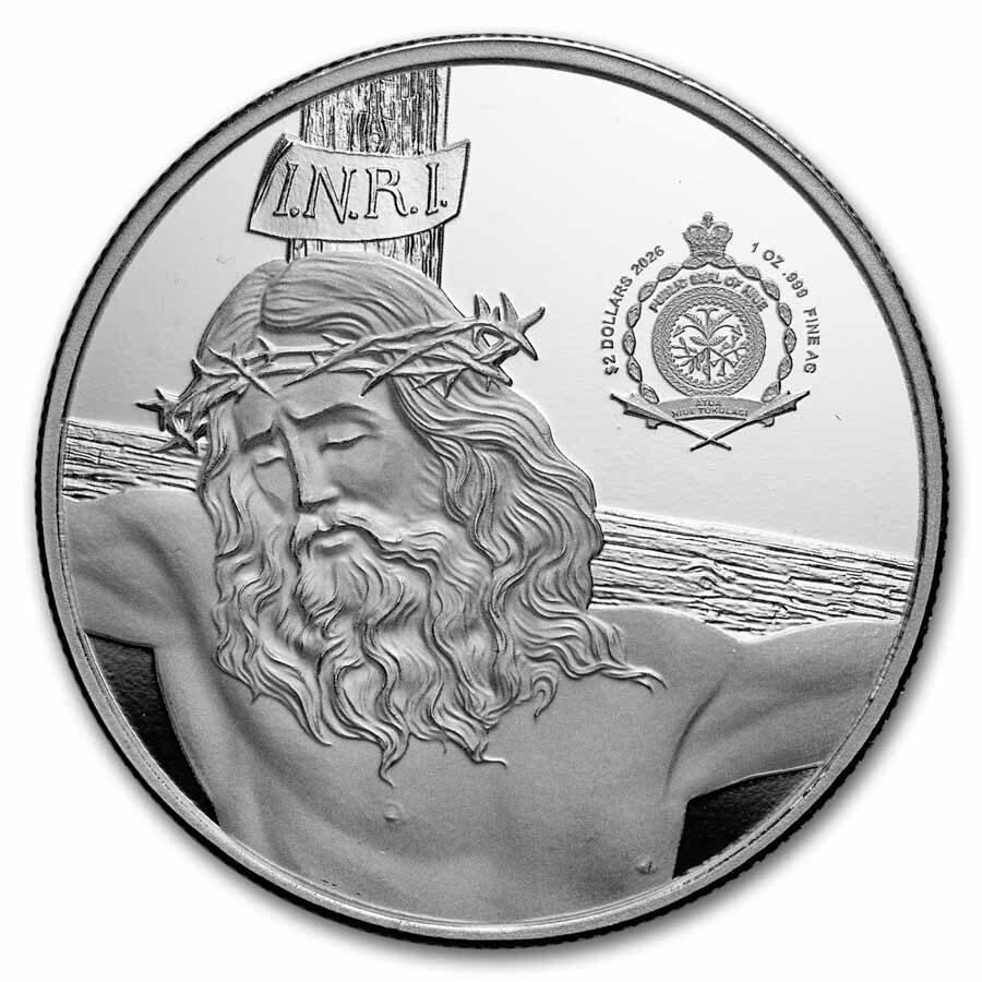 2026 Niue 1 oz Silver Wonders of Christ: Walking on Water BU