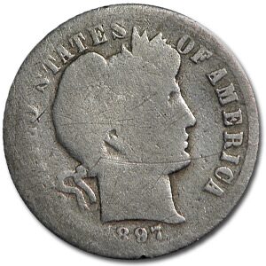 1897-O Barber Dime AG