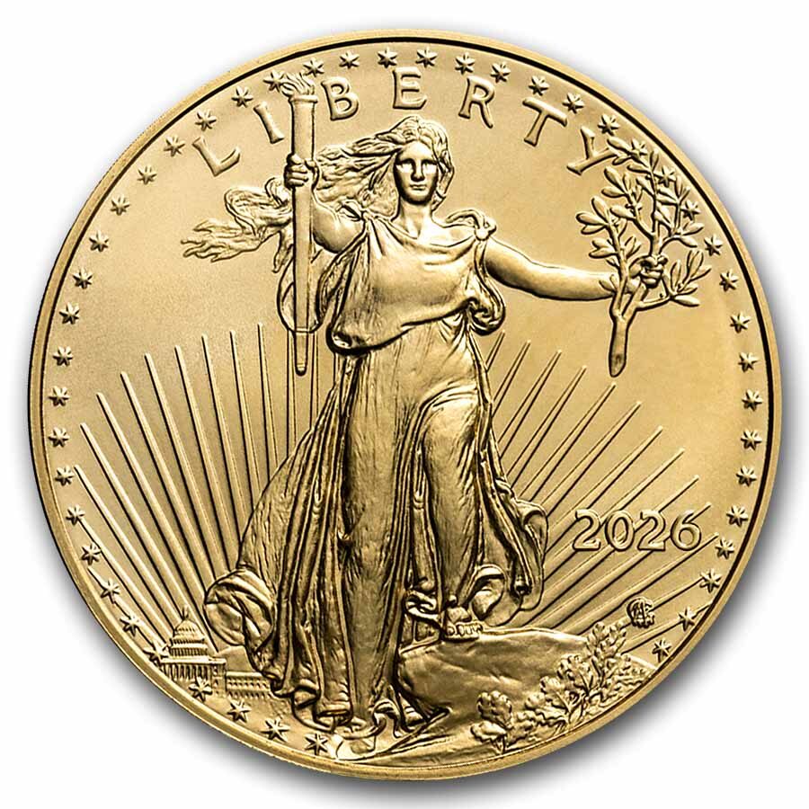 2026 1 oz American Gold Eagle (20-Coin MintDirect® Tube)