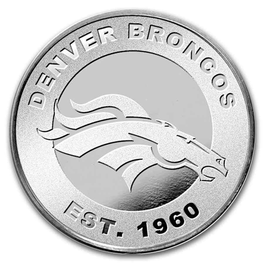 NFL Denver Broncos 1 oz Silver Round