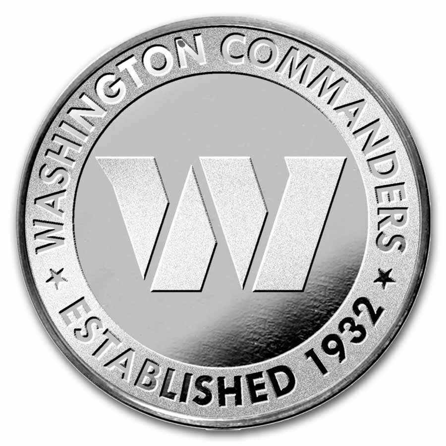 NFL Washington Commanders 1 oz Silver Round (w/Box)