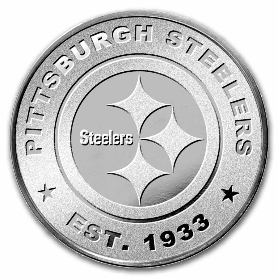 NFL Pittsburgh Steelers 1 oz Silver Round (w/Box)