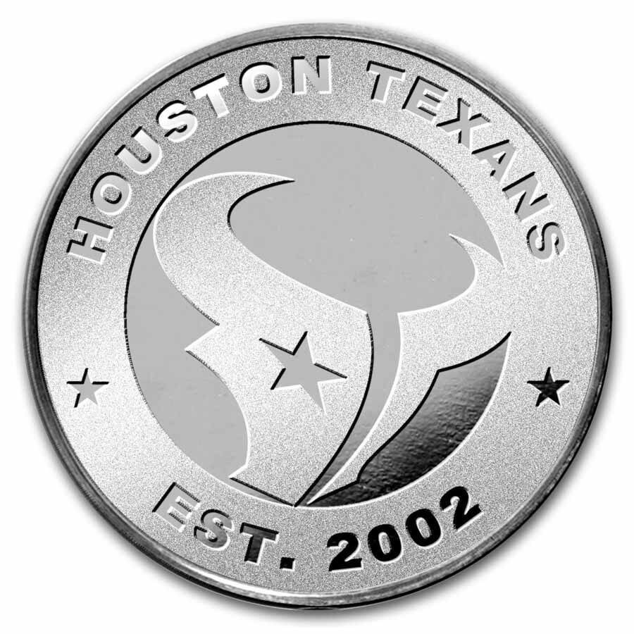 NFL Houston Texans 1 oz Silver Round (w/Box)