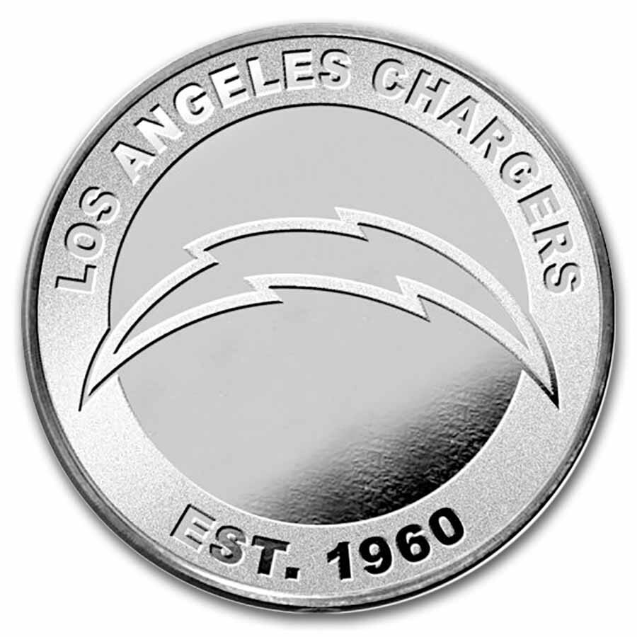NFL Los Angeles Chargers 1 oz Silver Round (w/Box)