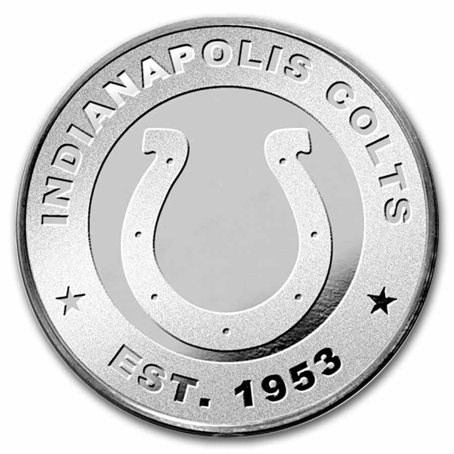 NFL Indianapolis Colts 1 oz Silver Round (w/Box)