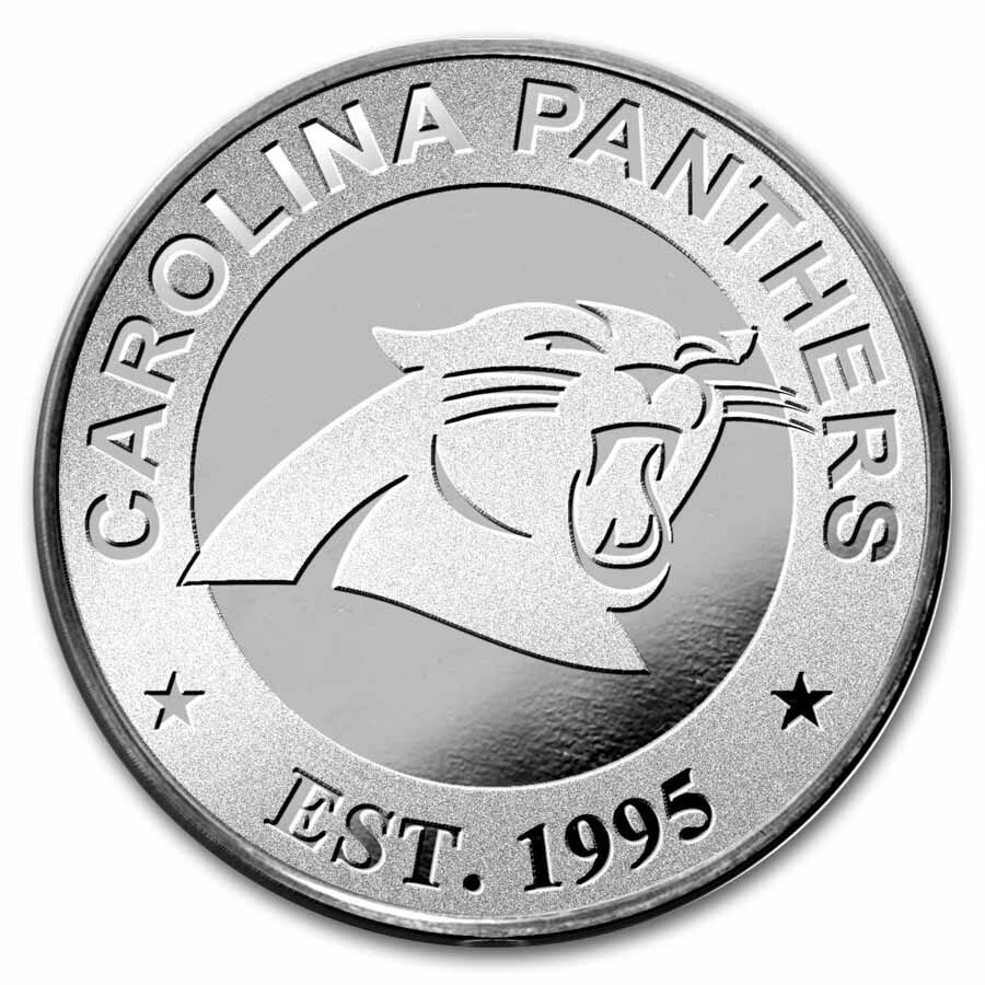 NFL Carolina Panthers 1 oz Silver Round (w/Box)