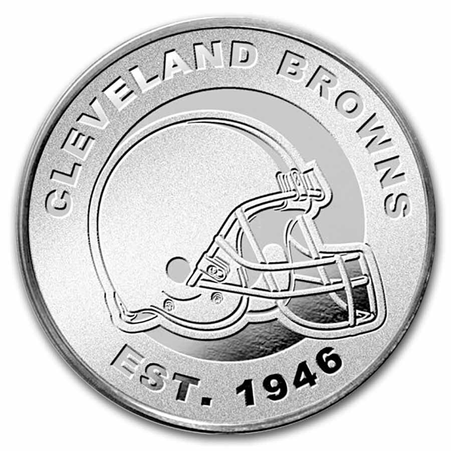 NFL Cleveland Browns 1 oz Silver Round (w/Box)