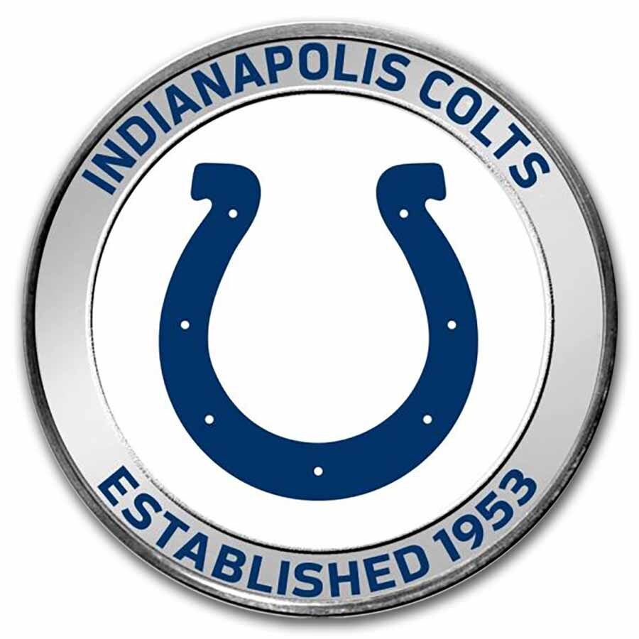 NFL Indianapolis Colts 1 oz Silver Colorized Round (w/Box)