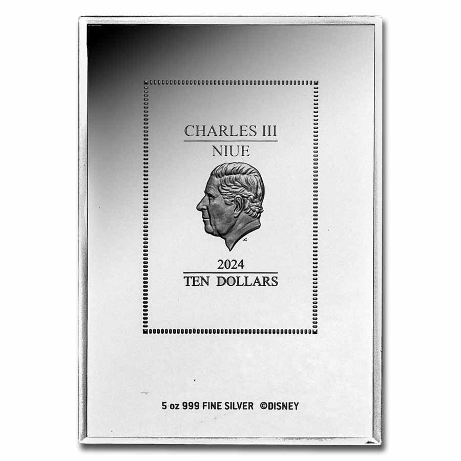 2024 Niue 5 oz Ag $10 Disney Posters: Sleeping Beauty (no COA)