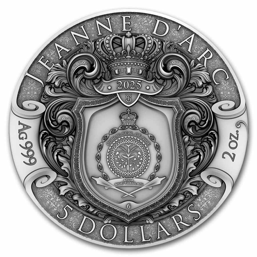 2025 Niue 2 oz Silver Jeanne d'Arc w/ Box & COA