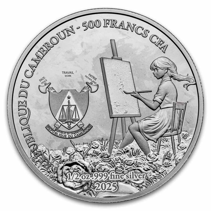 2025 Cameroon 1/2 oz Silver AI•NIME Wanderer Above the Sea of Fog