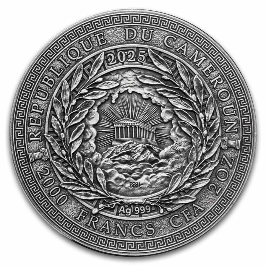 2025 Republic of Cameroon 2 oz Silver Greek Mythology; Hades