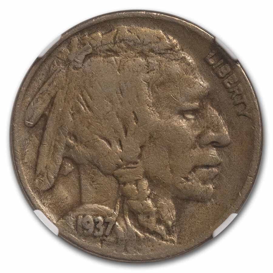 1937-D 3 Legged Buffalo Nickel Fine-15 NGC