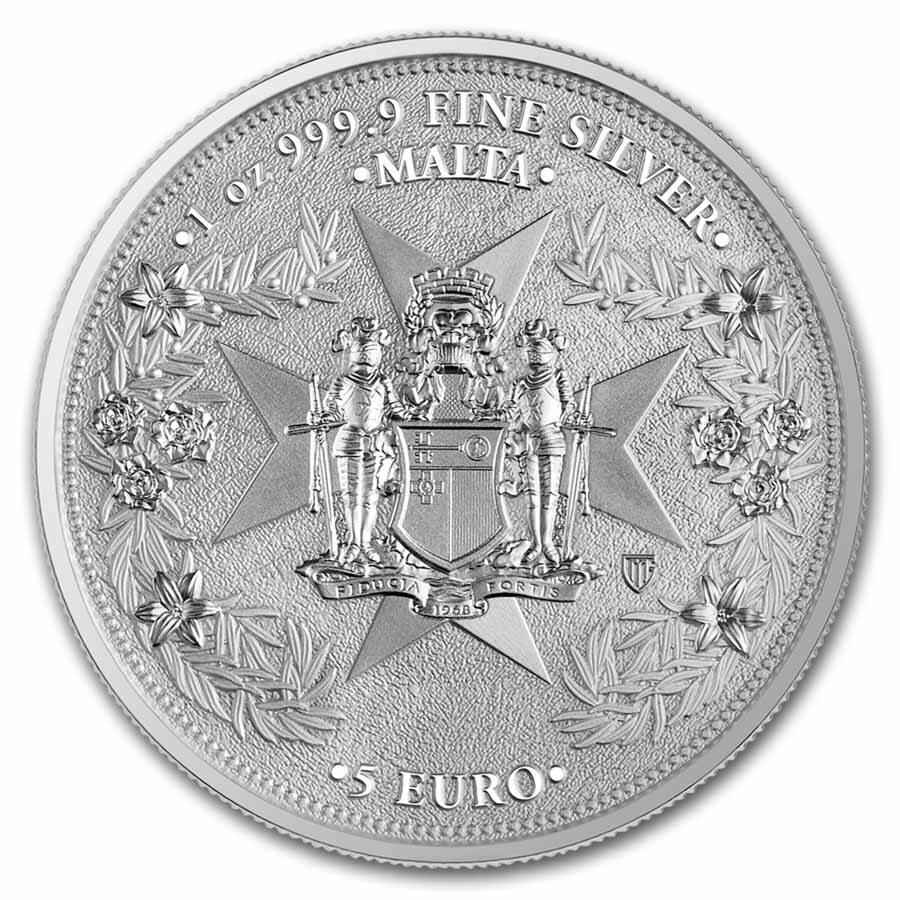2025 Malta 1 oz Silver 5 Euro Golden Eagle BU