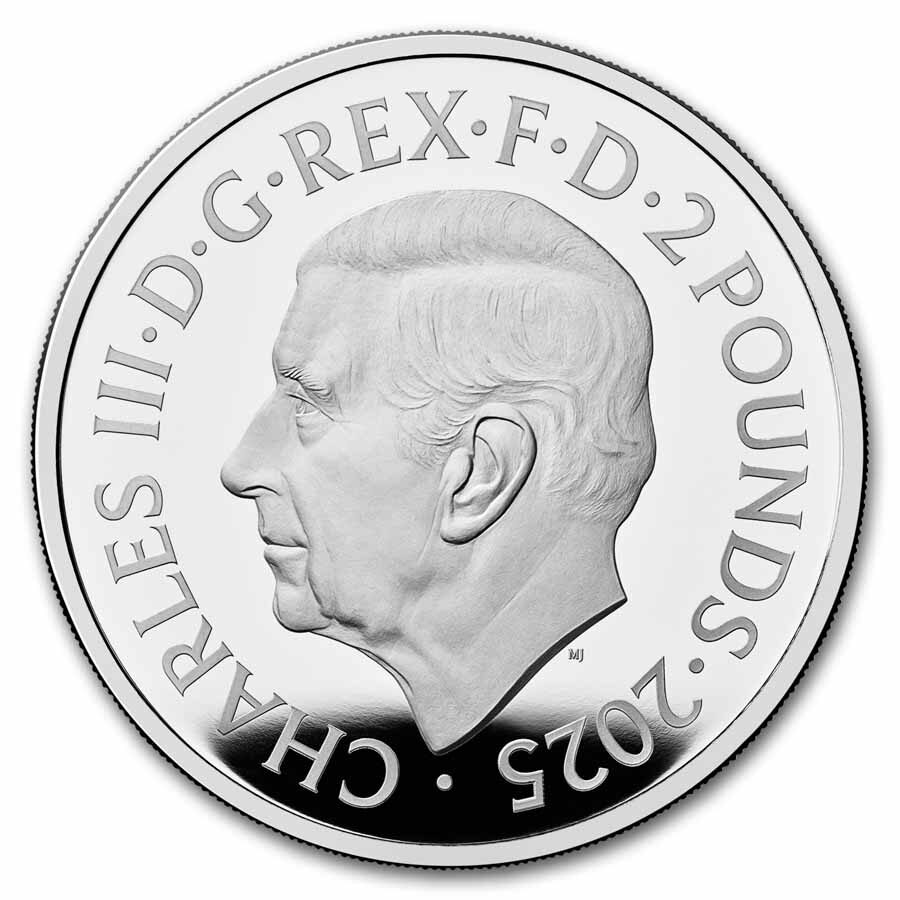 2025 GB 1 oz Silver Colorized £2 PF Music Legends: Iron Maiden