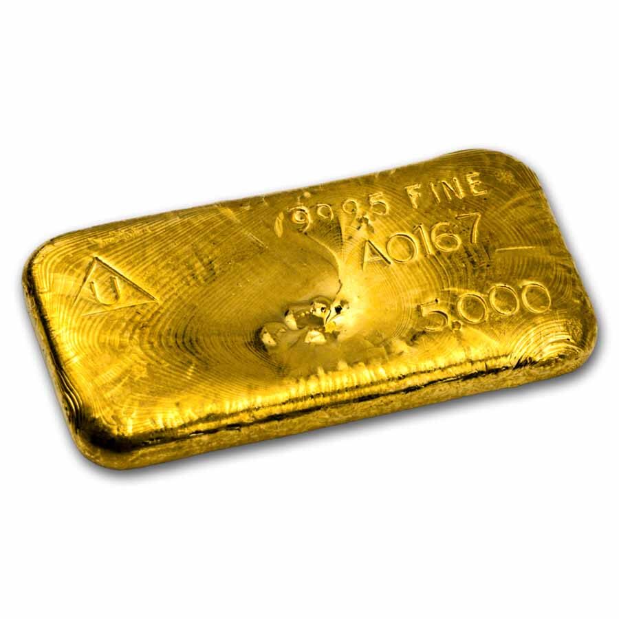 5 oz Gold Bar - Delta Smelting & Refining (A0167, .9995 Fine)