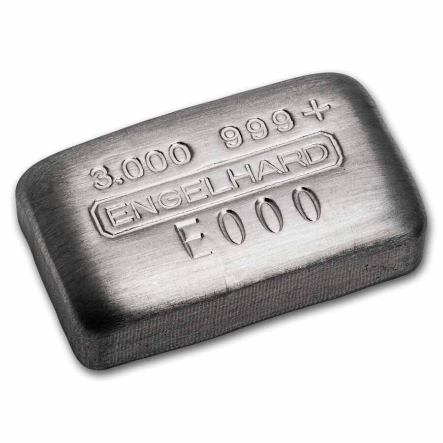 3 oz Silver Cast Bar - Engelhard Revived