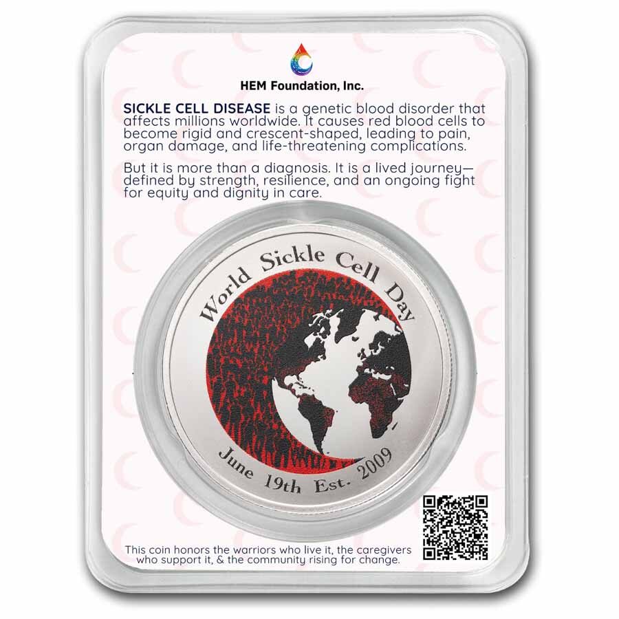 The Crescent of Sickle Cell Limited Edition 1 oz Silver Round