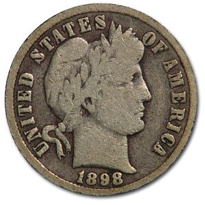1898-O Barber Dime Good