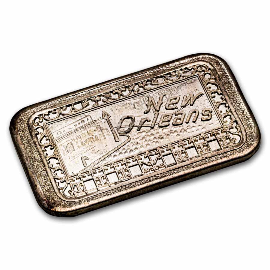 1 oz Silver Art Bar - Mother-Lode Mint (New Orleans)