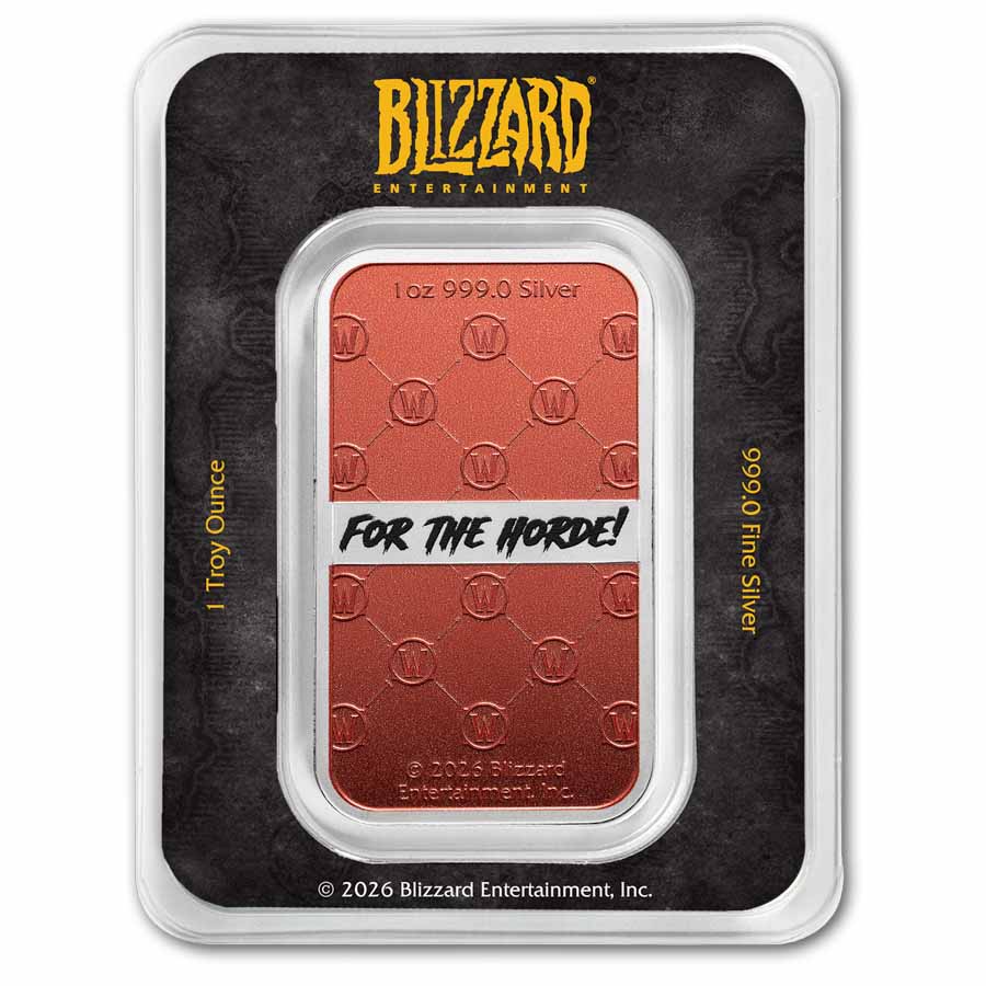1 oz Silver World of Warcraft Horde Bar (TEP)