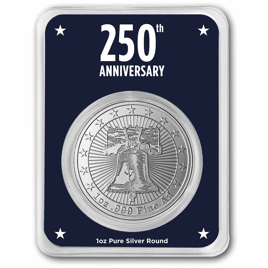 1 oz Silver Round - USA 250 Years (Betsy Ross Flag, In TEP)