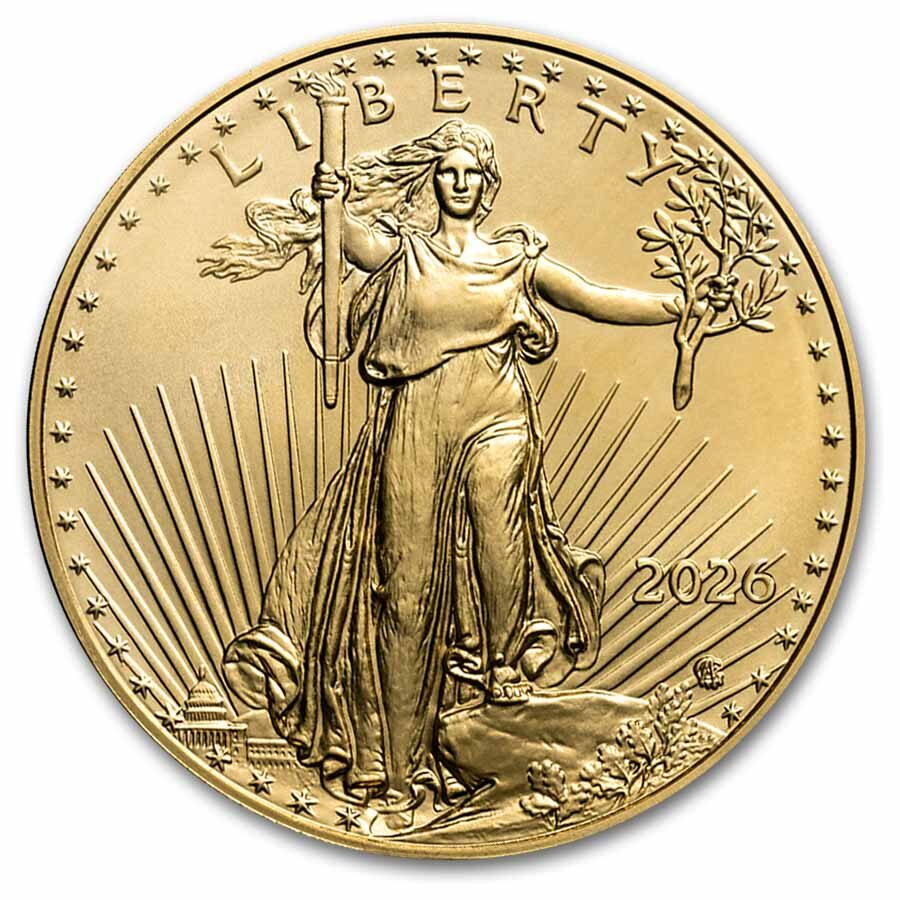 2026 1 oz American Gold Eagle - w/Betsy Ross Flag Card
