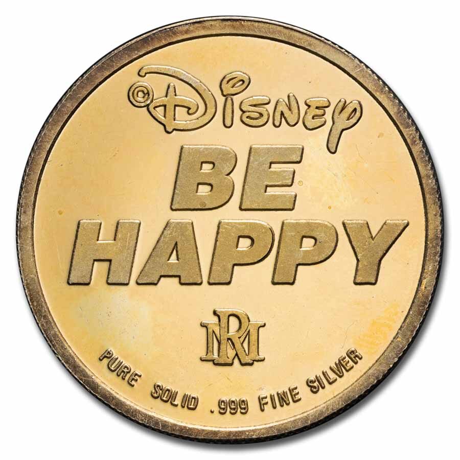 1/4 oz Silver Round- Mickey Mouse (Gold Plated, Rarities Mint)
