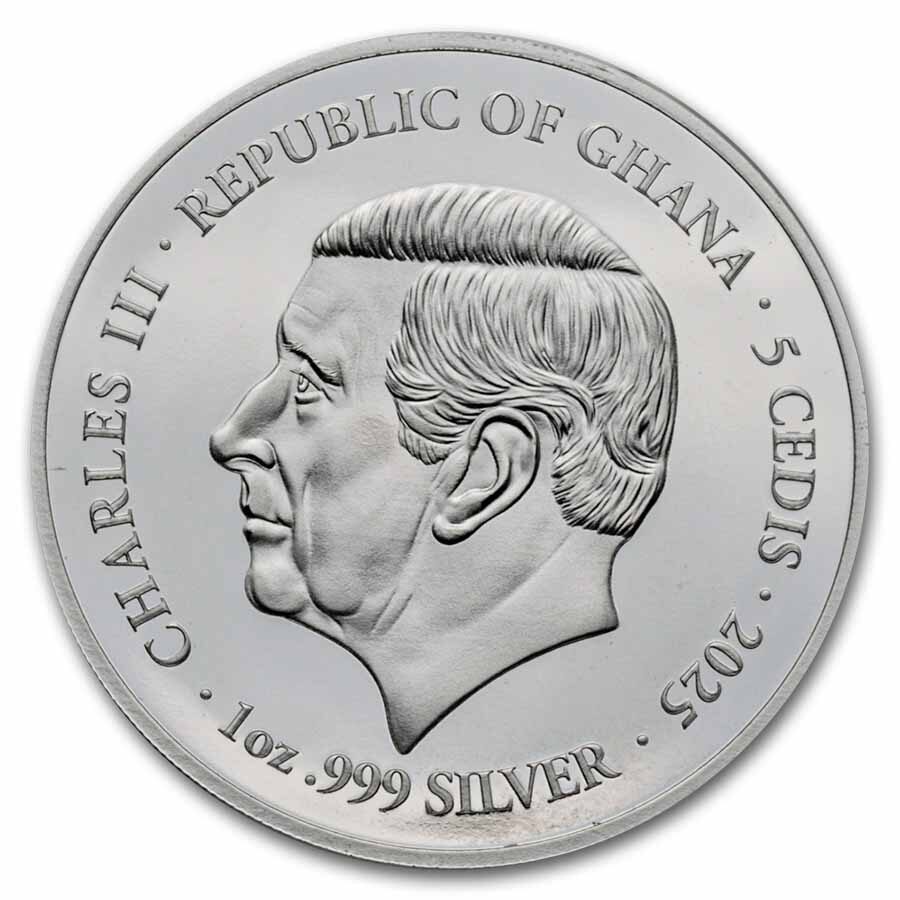 2025 Ghana 1 oz Ag Martyrdom of the 12 Apostles: James (Color)