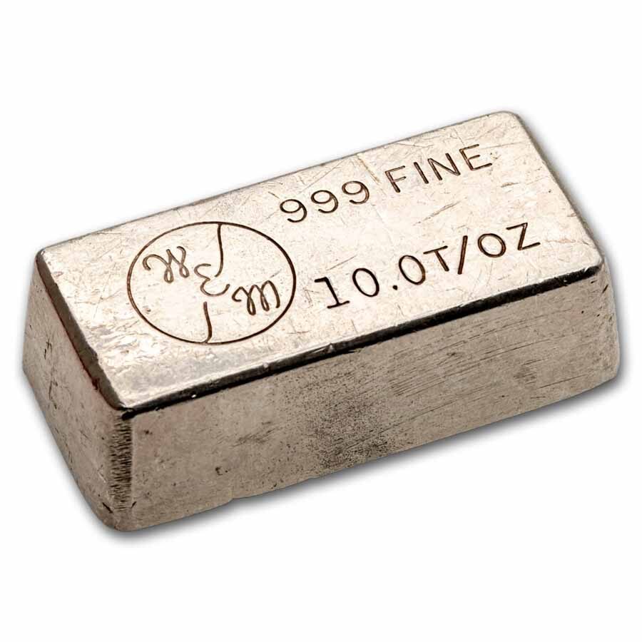 10 oz Silver Bar - Vintage W&M Wechsler Manufacturing Enterprises