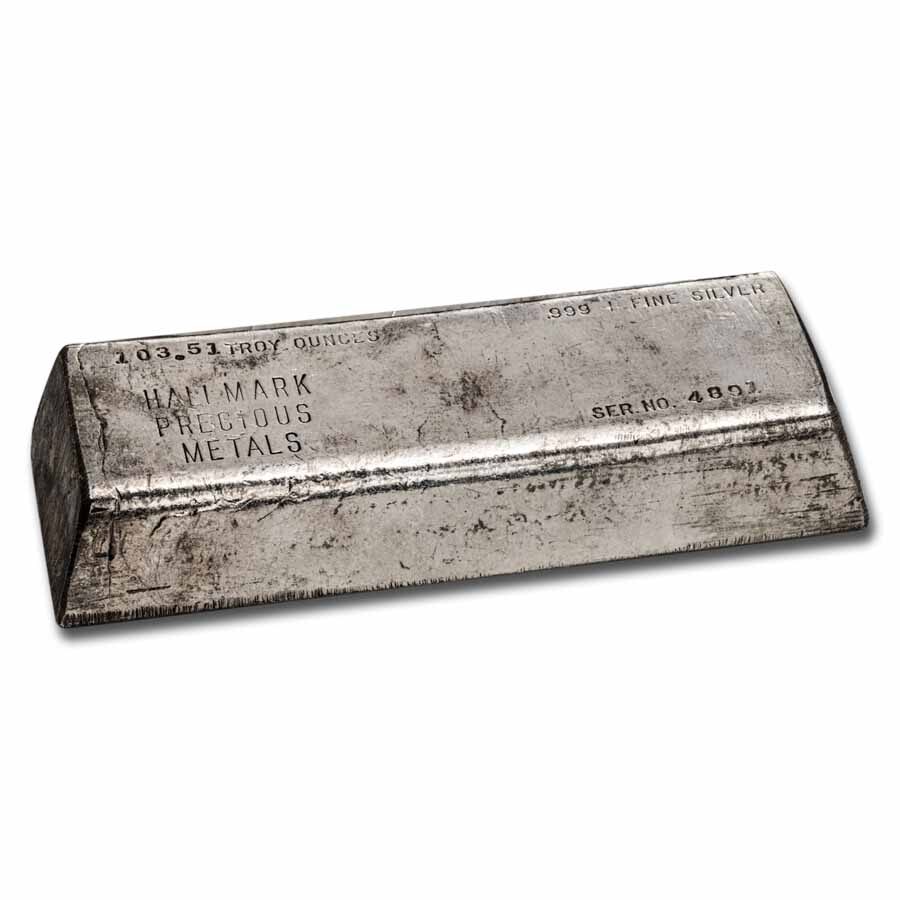 103.51 oz Silver Bar - Hallmark Precious Metals