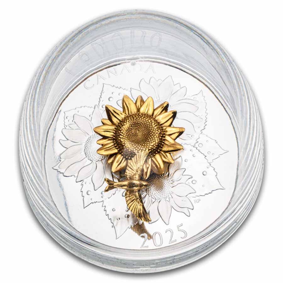 2025 Canada Silver $50 The The Goldfinch and The Bloom