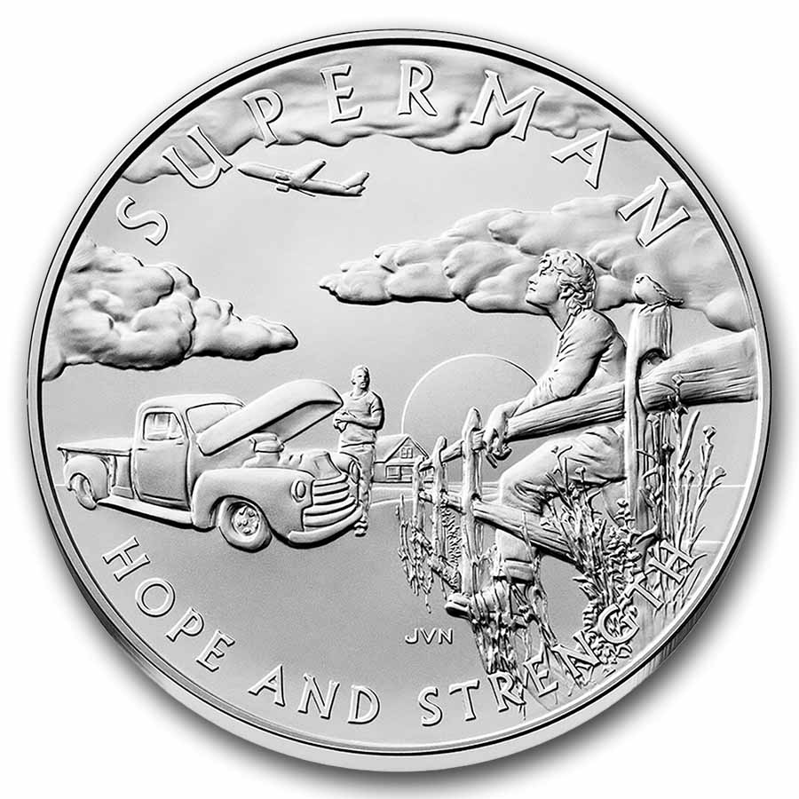 (2025) 1 oz Silver Comic Art Superman Medal (w/Box & COA)